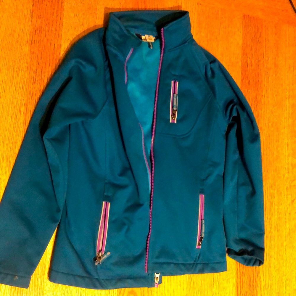 Lands End Neoprene Soft Velour Lined Zip Up Size 10-12 Girls